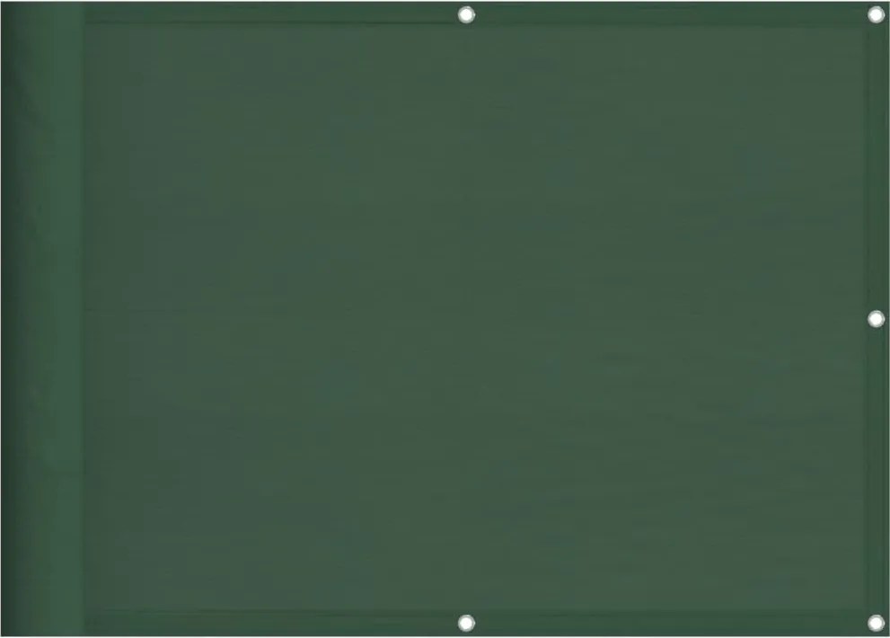 vidaXL sötétzöld 100% oxford poliészter erkélyparaván 75 x 1000 cm