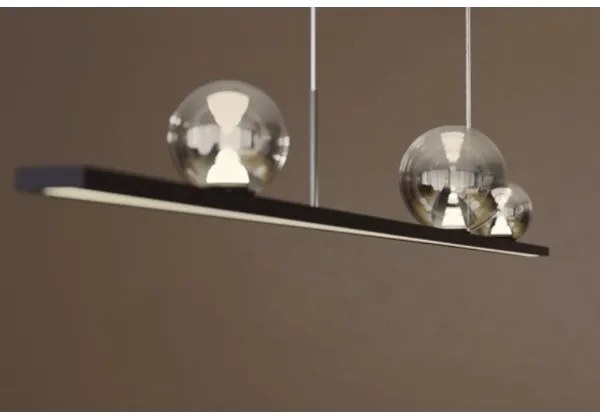 Redo 01-4302 - LED dimmelhető zsinóros csillár DUNE LED/48W/230V fekete/füstszínű