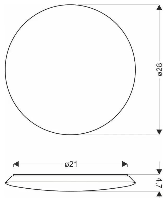 Fehér LED mennyezeti lámpa ø 28 cm Mega – Candellux Lighting