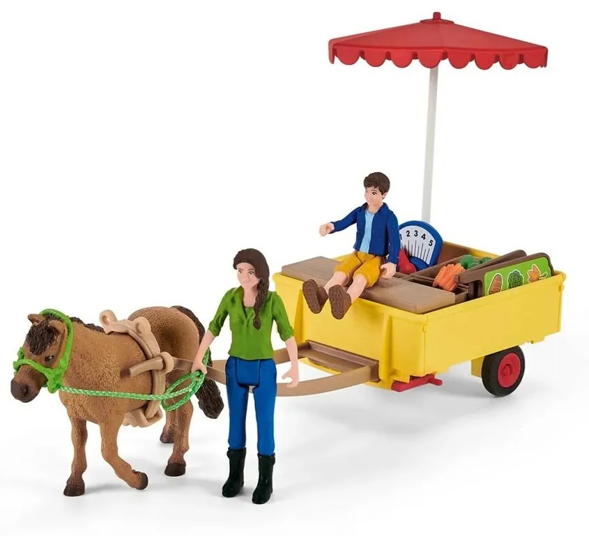 Schleich 42528 Mobil piaci stand