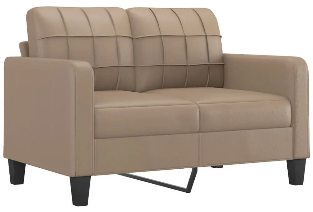 2 személyes cappuccino színű műbőr kanapé 120 cm