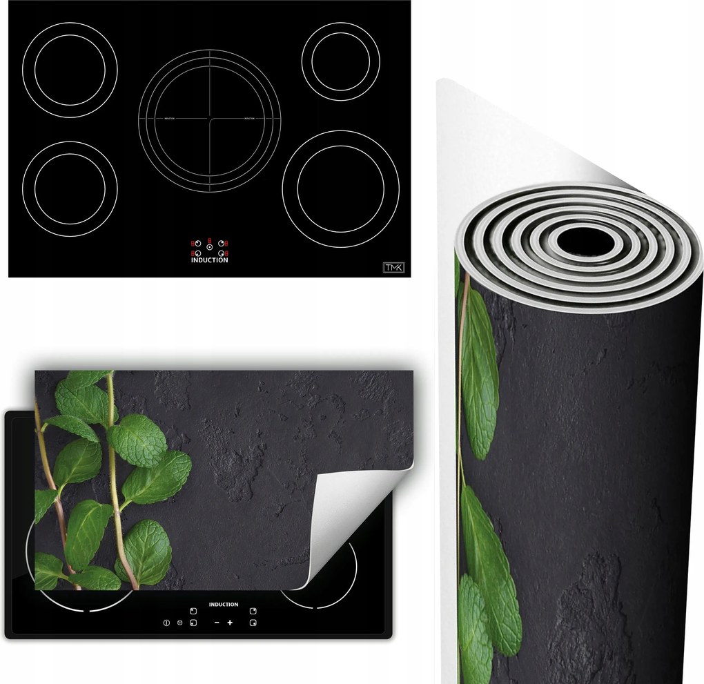 Vinil Tűzhelyvédő Szőnyeg Asztallap 90x52 menta