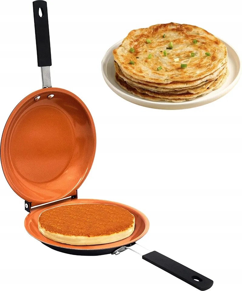 Kétoldalas Serpenyő 19 CM Narancssárga Tojás Tortilla Omletthez