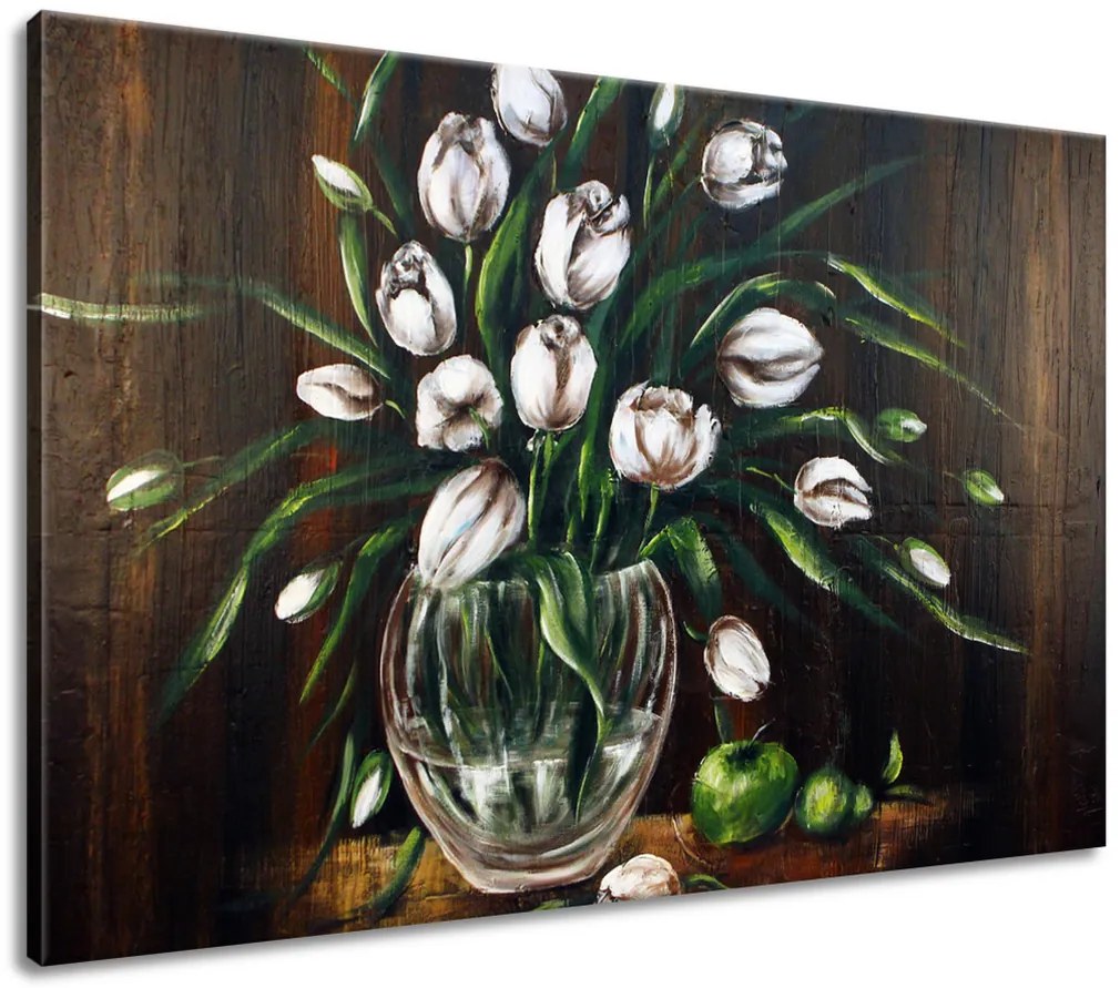 Gario Kézzel festett kép Festet tulipánok Méret: 100 x 70 cm