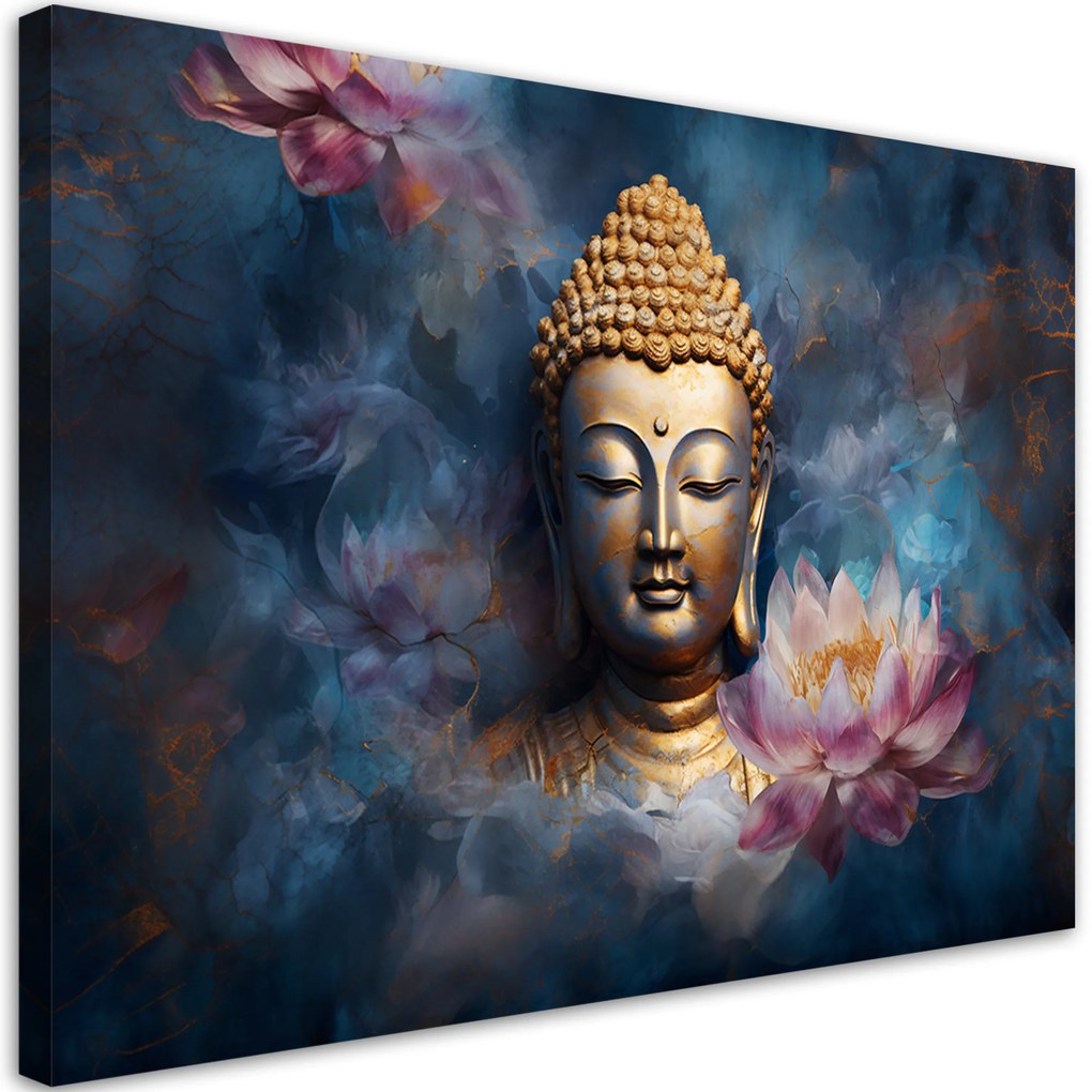 Gario Vászonkép Buddha és a virágok Méret: 90 x 60 cm