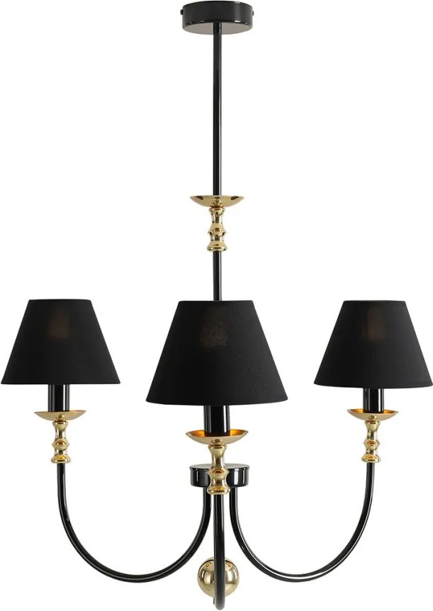 ALDEX 1118E_1 ROMA Modern Csillár Fekete E14 IP20