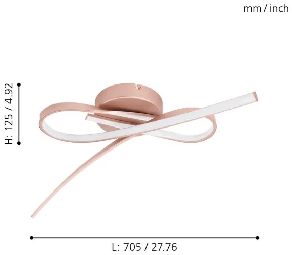 Eglo 97361 - LED Csillár PALOZZA 2xLED/11W/230V