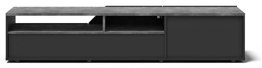 Fekete TV-állvány beton dekorral 180x38 cm Verone – TemaHome