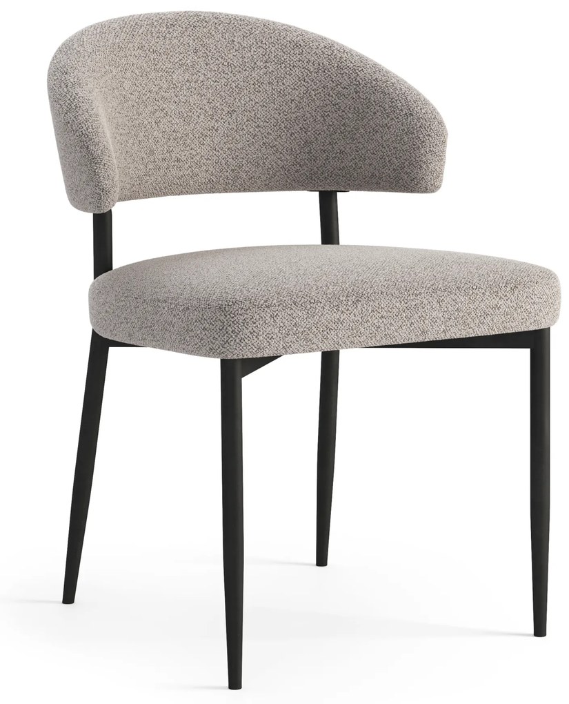 MAZZONI EXPORT IRIS Bézs Latte (Monza 60 szövet) - MODERN LOFT BOUCLÉ KÁRPITOZOTT SZÉK NAPPALIBA/ÉTKEZŐBE