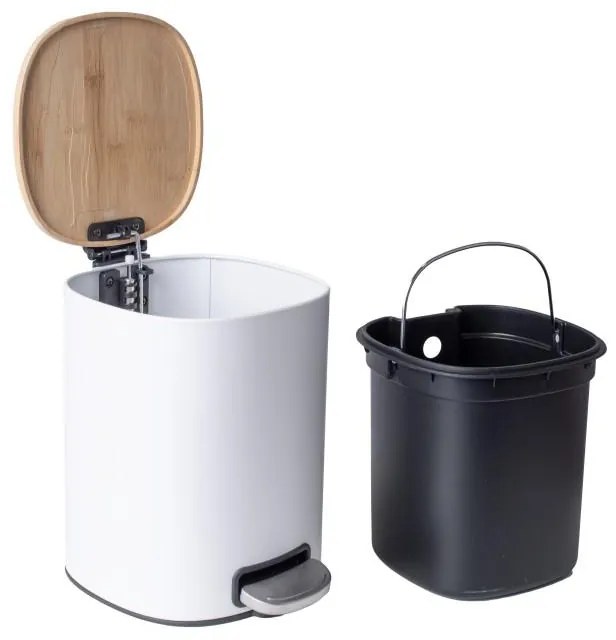 Erga Osti, lágyan záródó szemetes 5L, barna-fehér, ERG-YKA-CH.OSTI-WHT