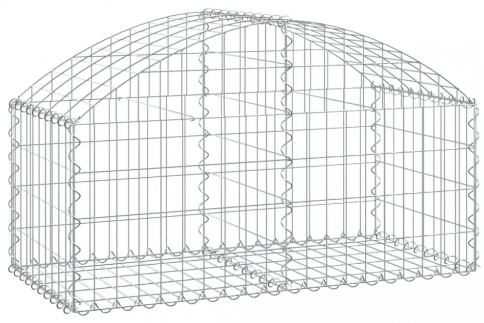 íves horganyzott vas gabion kosár 100x50x40/60 cm