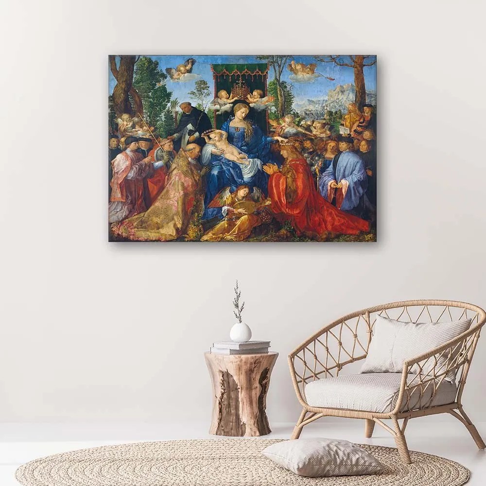 Gario Vászonkép Rózsafüzér ünnepe - Albrecht Dürer, reprodukció Méret: 120 x 80 cm