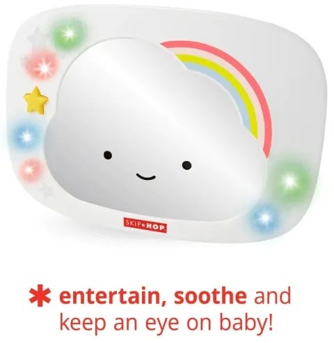 Skip Hop - Gyermek autó visszapillantó tükör LINING CLOUD 3xAA