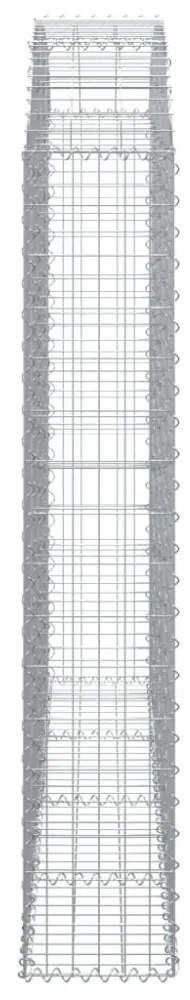íves horganyzott vas gabion kosár 200x30x160/180 cm