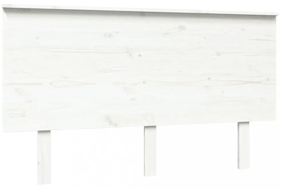 fehér tömör fenyőfa ágyfejtámla 139x6x82,5 cm