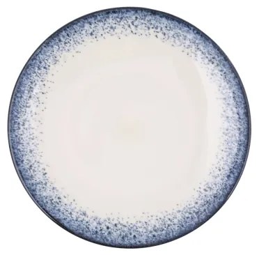 24 részes étkészlet fehér/kék/porcelán