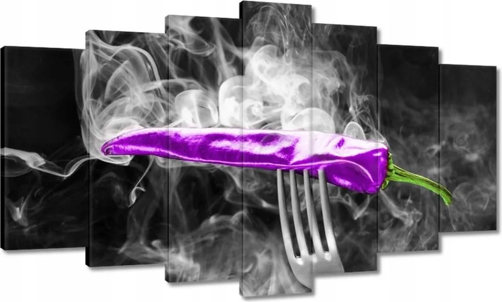 Vászonkép 140x80 Lila paprika