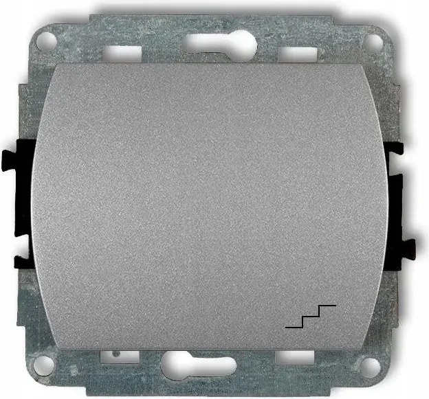 Lépcsőkapcsoló Trend kerethez Karlik 7WP-3 ezüst metál