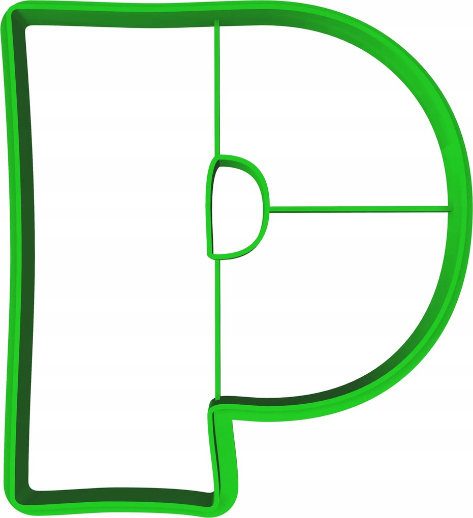 Oktató Keksz- És Mézeskalács lyukasztó P betű 8cm