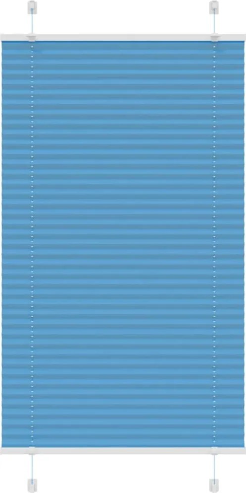 vidaXL pliszírozott redőny kék 80x150 cm szövetszélesség 79,4 cm