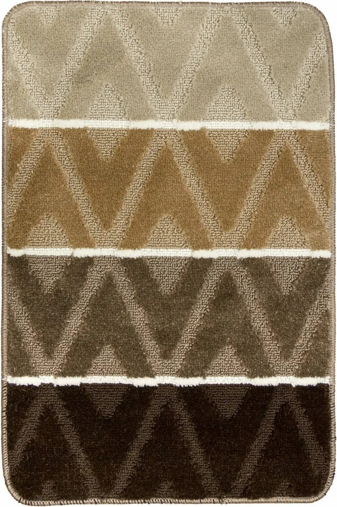 50x80 cm Csúszásgátló Szőnyeg Wc Kád Alá Pálma Bézs Rombusz Mintás