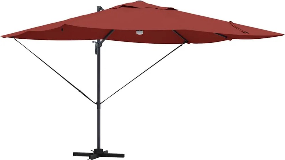 vidaXL Napernyő Terrakotta 351 x 250 x 253 cm Pamut és Alumínium