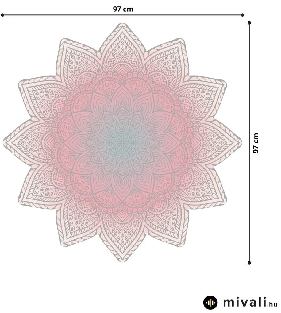 Falmatricák - Mandala rózsaszín