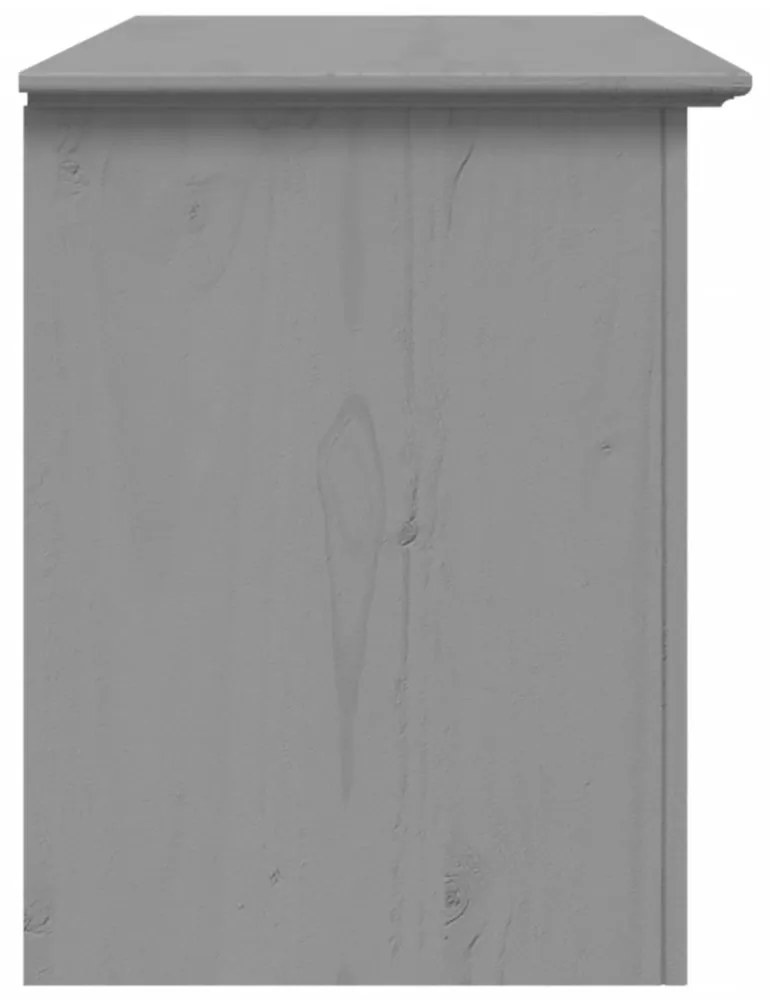 BODO szürke tömör fenyőfa TV-szekrény 2 fiókkal 91,5x44,5x56 cm