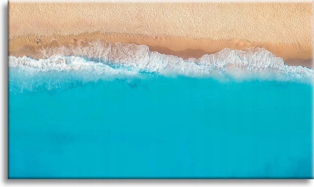 Vászonkép Tengerpart Víz Hullámok Kék 90x60 cm Ideális ajándék