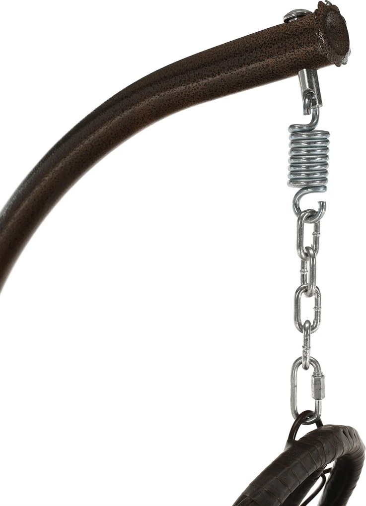 Függő fotel, barna / krém, KALEA 2 NEW