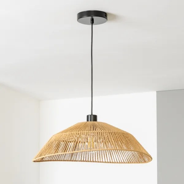 Brilagi - LED csillár zsinóron CERIA BOHO 1xE27/40W/230V átm. 50 cm barna