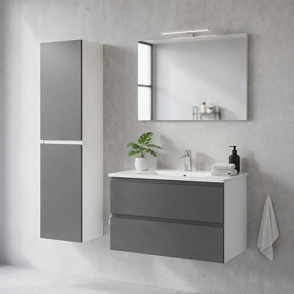 Vario Forte 35 függesztett oldal szekrény fehér-antracit