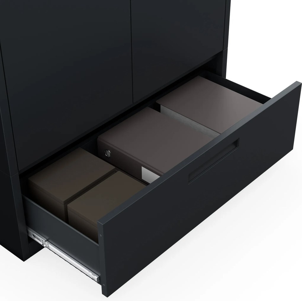 Megan Antracytowy - szuflada pojedyncza 185 cm