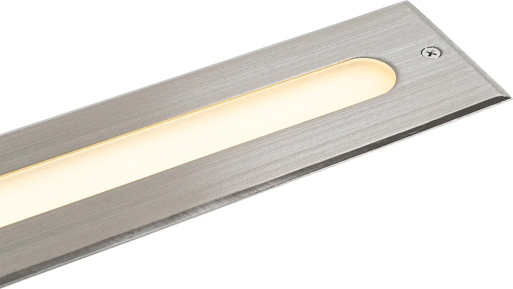 Modern talajszpot acél 50 cm LED-del IP65 - Eline