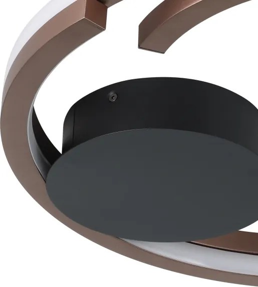 Eglo 901825-LED mennyezeti lámpa MEZZOMONTE 2xLED/20W/230V átm. 48 cm bronz + távirányító