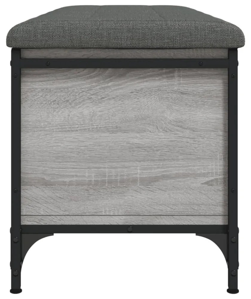 szürke sonoma színű szerelt fa tárolópad 102 x 42 x 45 cm
