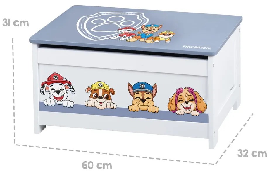 Gyerek tárolódoboz 60x32x30 cm Paw Patrol – Roba
