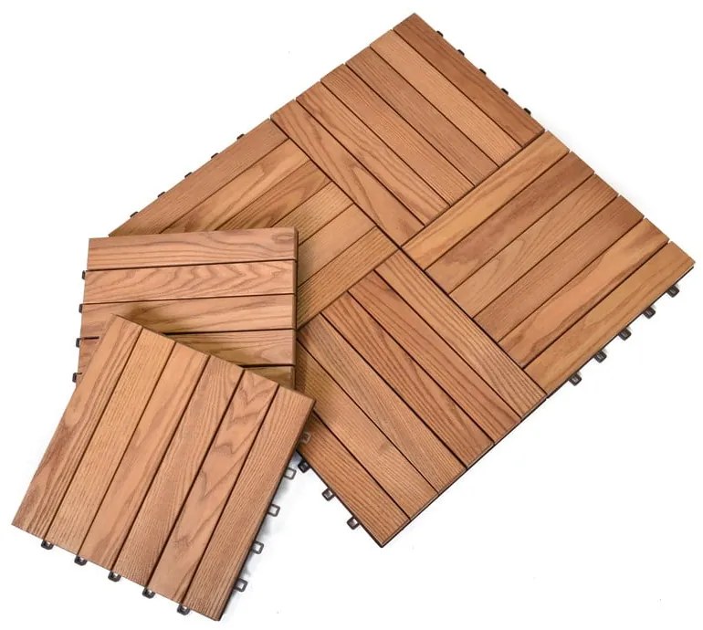 Kőrisfa padlóburkolat szett 6 db-os Thermowood - Rojaplast