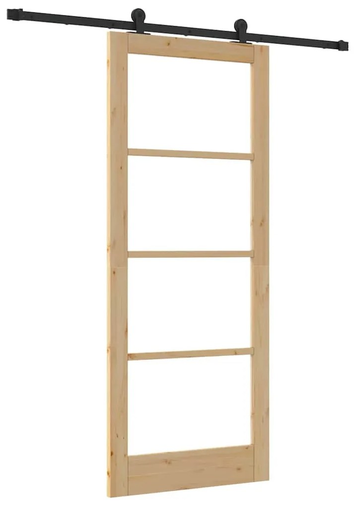 Csúszóajtó ORKDAL Barna 86 x 211 cm Fa és fém