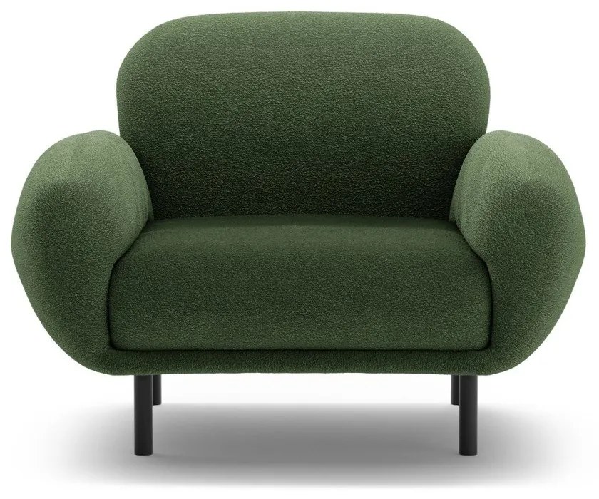 Zöld buklé fotel Poppy – Micadoni