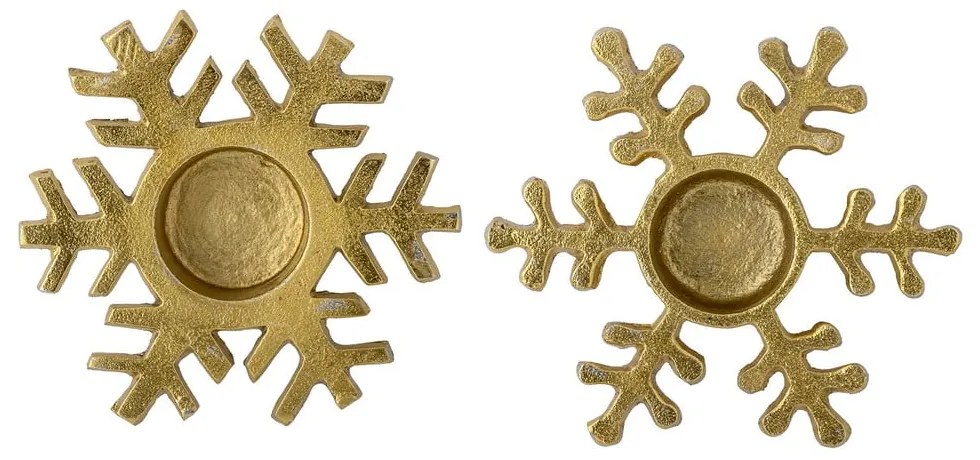 Karácsonyi mintás fém gyertyatartó készlet 2 db-os Lisetta – Bloomingville