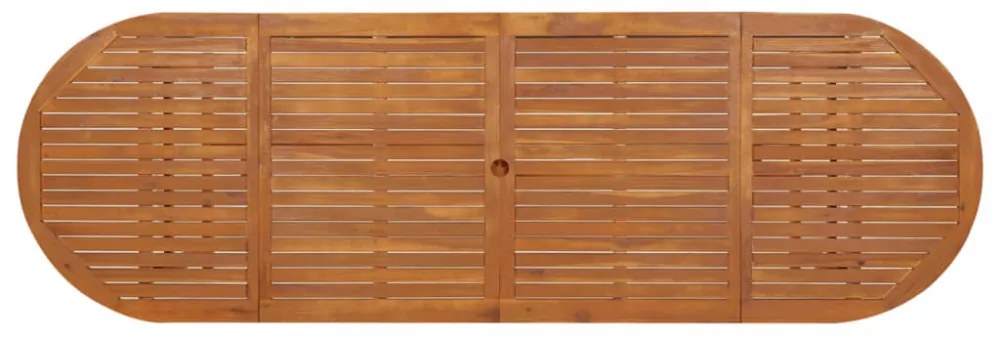 tömör akácfa kerti étkezőasztal 280 x 90 x 75 cm