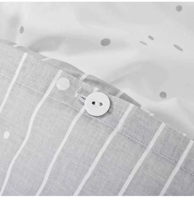 EMI ZOO szürke-piros gyermek ágyneműhuzat, Gyerekgarnitúra 90x130 + 45x65