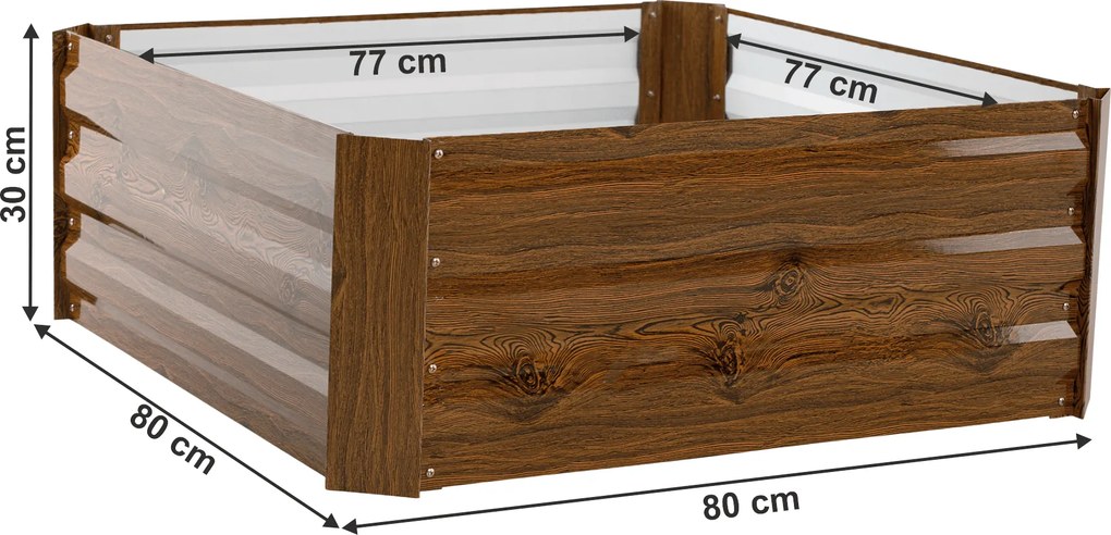 Magasított virágágy, barna, acél, NONKY TYP 3