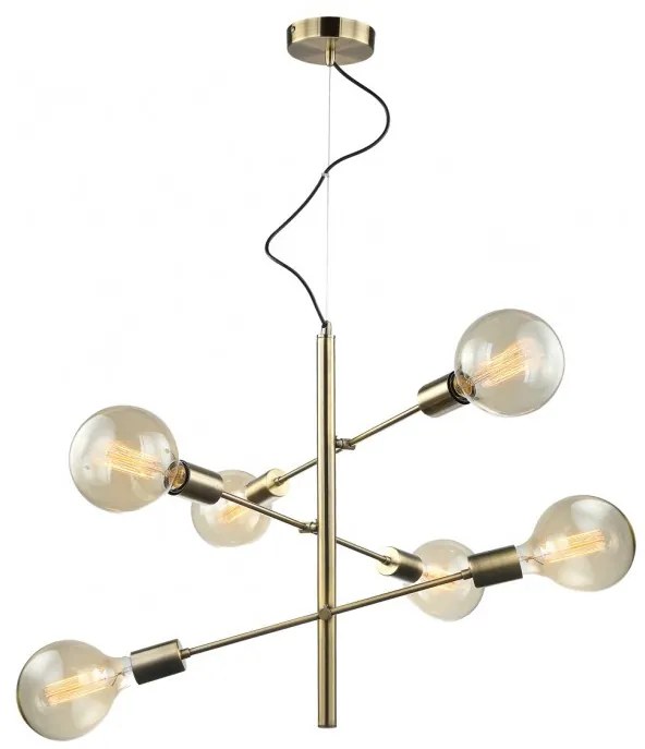 ITALUX MDM3582-6-AB MADALYN Glamour Csillár Barna E27 IP20