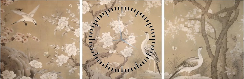 Kép - Rajzfilm japán táj (órával) (90x30 cm)