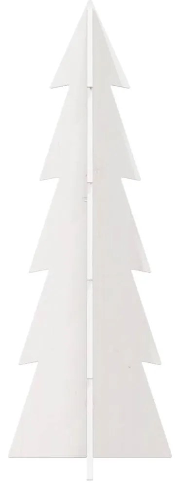 fehér tömör fenyőfa karácsonyfa-dekoráció 112 cm