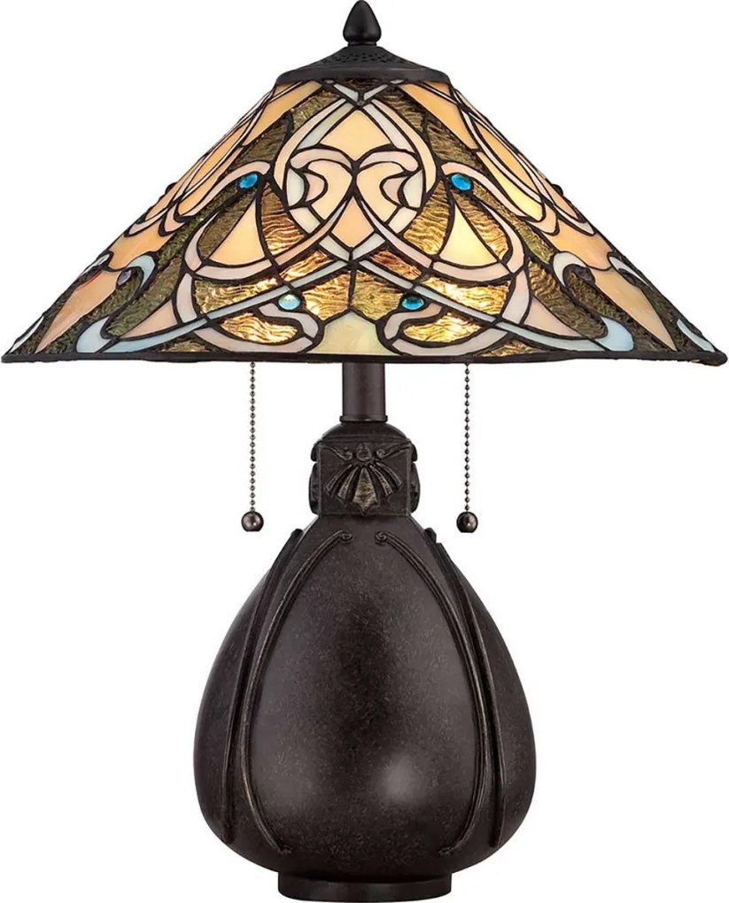 Quoizel INDIA QZ-INDIA-TL Asztali lámpa 2x75W/E27