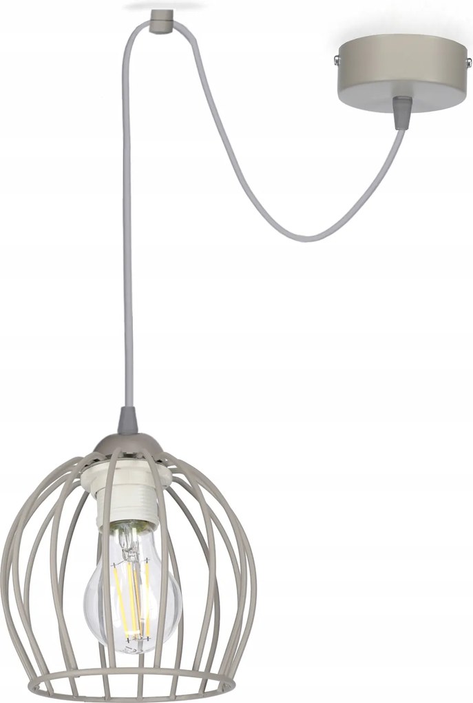 Függő lámpa Pók Drót Ovális Szürke szín