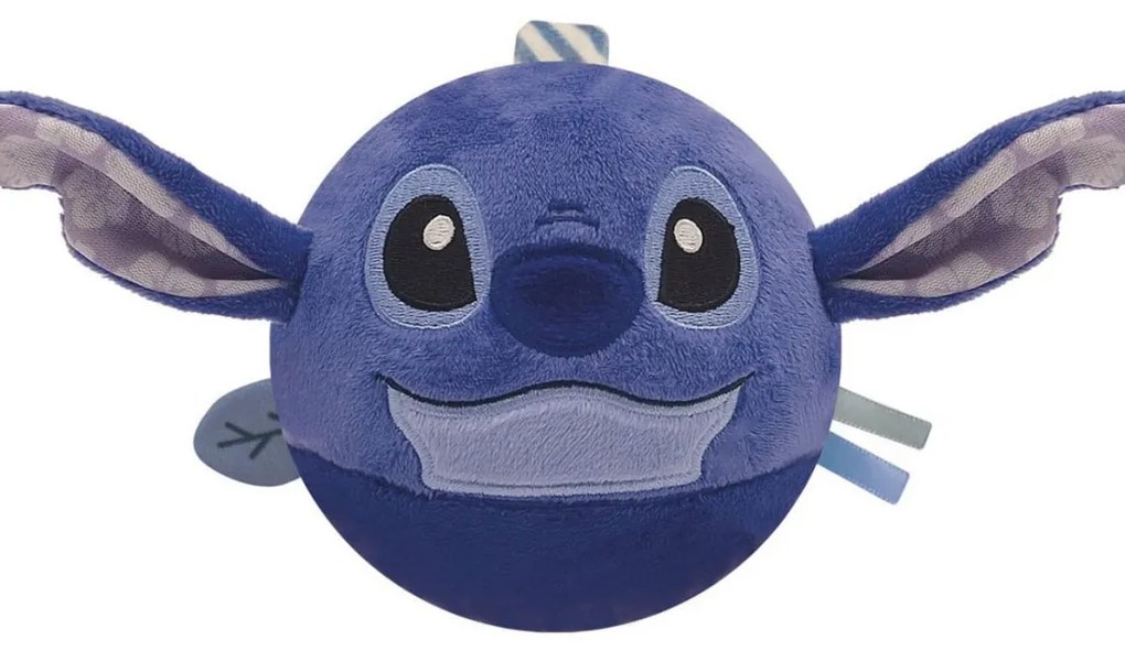 Disney Lilo és Stitch, A csillagkutya Round plüss labdafigura, baba csörgő Clementoni